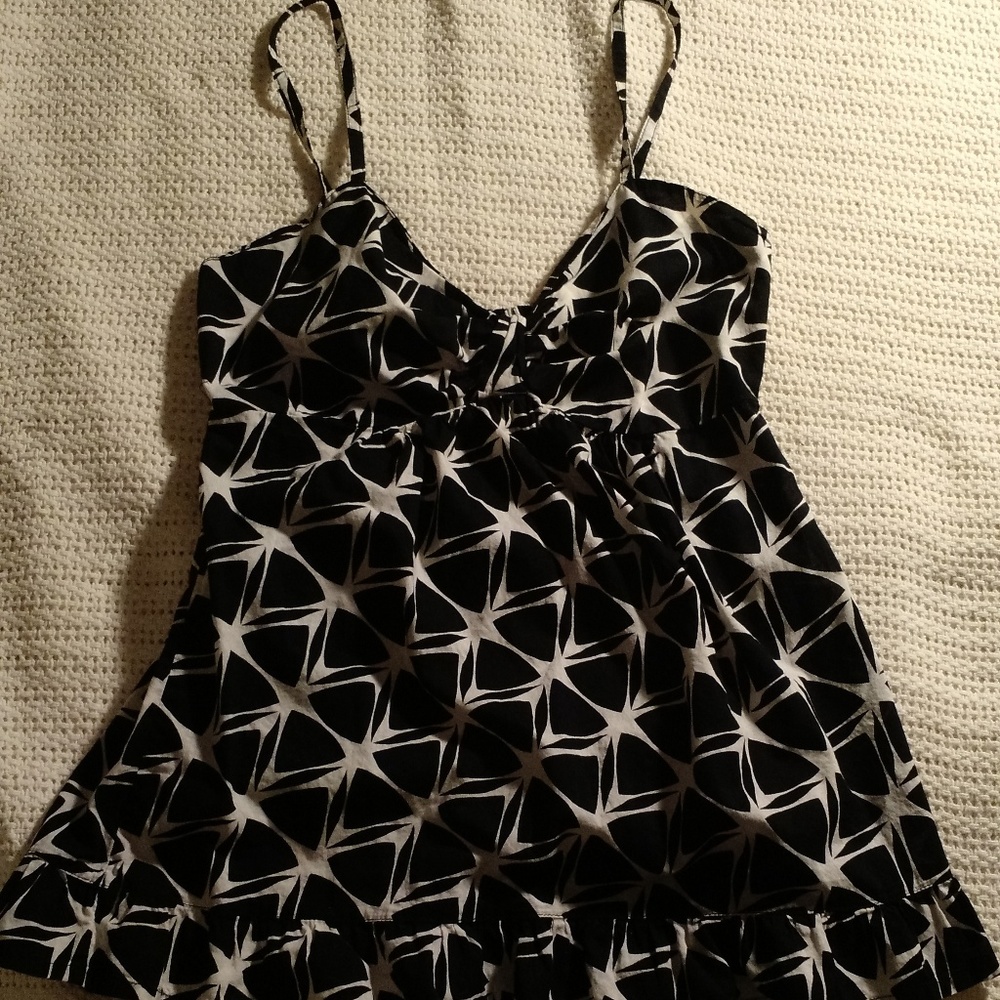 H&M - cotton top - black white - Picture 1 of 6